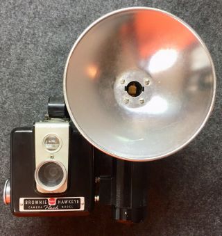 Antique Kodak Brownie Hawkeye Box Camera Flash Model Man Cave Photography Po 2b