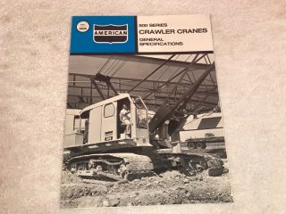 Rare 1970s American Hoist 500 Crawler Crane Dealer Brochure