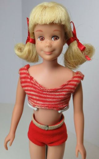 Vintage 1965 Blonde Skooter Barbie Doll In Suit