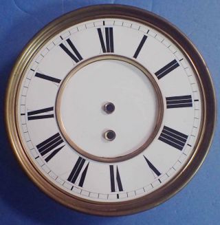 Antique German Weight Driven Regulator Wall Clock Porcelain Dial