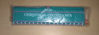 Rare 1987 Vintage Avon Cloth Advent Calendar Countdown To Christmas With Mouse