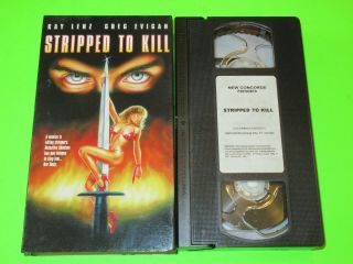 Stripped To Kill Vhs Tape Rare Horror