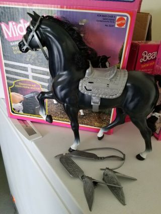 Midnight Horse For Barbie Doll Black Stallion Mattel Vintage 1981