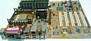 Motherboard RARE Asus P4P800 - E Deluxe Rev 1.  02 Intel 875P ICH5 Socket 478 P4 and 3