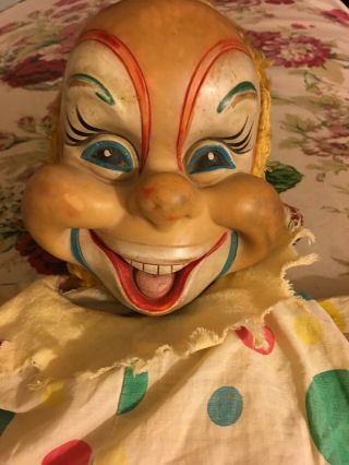 Vintage Rushton Company 1950’s Rubber Face Clown Rare