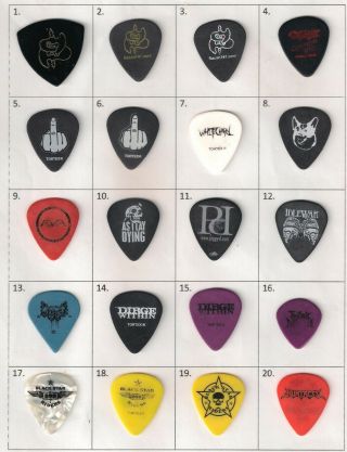 (number 5 Of 20 Only) Rare And Collectable Phil Campbell Guitar Pick Motorhead