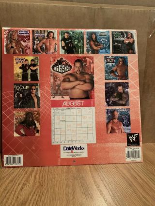 RARE NEW/SEALED WWF 16 - MONTH 2001 WALL CALENDAR THE ROCK CHYNA STONE COLD WWE 2