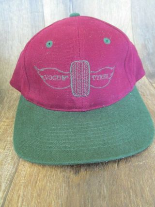Vtg Vogue Tyres Tire Baseball Cap Hat Flag Tire W/wings Embroidery Rare Design