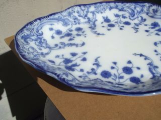 Antique W.  H.  Grindley Flow Blue Marie Porcelain Platter 16 