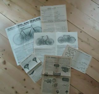 6 - Pc.  Antique Bicycle Advertisements Mead Cycle Company Chicago Illinois