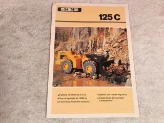 Rare Clark Michigan Brazil Dealer 125c Tractor Dozer Sales Brochure