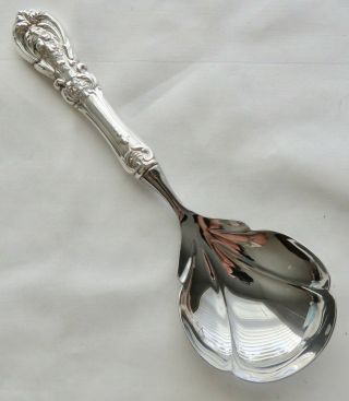 Reed & Barton Sterling Silver Handle Francis 1 Pattern Scalloped Serving Spoon