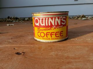 Rare Antique Tin Litho Can Quinn 