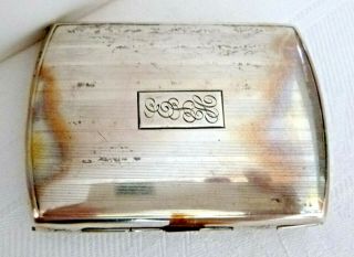 Vintage Art Deco Sterling Silver Cigarette Case Carrier 64.  2 Grams
