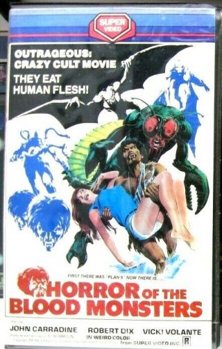Vhs Al Adamson Horror Of The Blood Monsters Rare Collectible Video Big Box