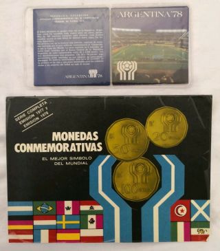 Rare Argentina 1977 & 1978 World Football X6 Peso 
