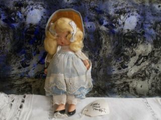 Vintage Story Book Composition 5 1/2 " Doll Little Miss Muffet