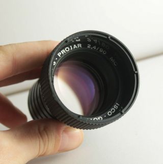 Rare Isco Göttingen V/s Projar Mc F/2,  4 90mm Metal Projection Lens Bokeh Dslr