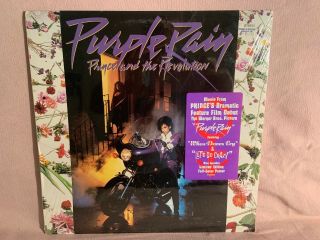 Prince Lp Purple Rain Hype Sticker Ultra Rare Wb W/ Poster