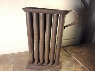 Antique Early Century American Folk Art - Primitive 10 Taper Candle Mold 2