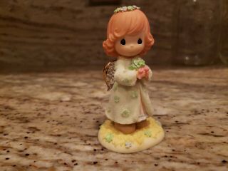Precious Moments 2004 Rare Red Headed Angel Girl With Glass Wings
