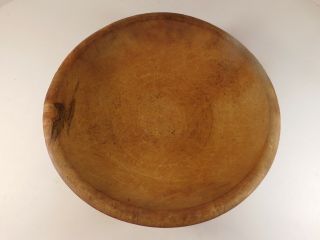 Antique Vintage Wooden Dough Bowl,  11 by 10 1/2 Inches 2