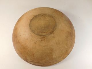 Antique Vintage Wooden Dough Bowl,  11 by 10 1/2 Inches 3