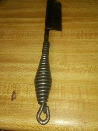 Rare Antique Hot Comb Vintage Hot Pressing Straightening Iron Comb 10 " Long