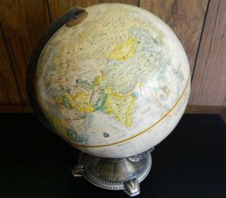 Globemaster 12 Inch Diameter World Globe,  Raised Relief,  Brass Base