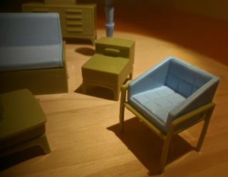 Vintage Marx Imagination Contemporary Dollhouse Furniture - Living Room 3