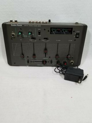 Rare Vintage Radio Shack Ssm - 60 4 Channel Stereo Audio Mixer With Tone Control
