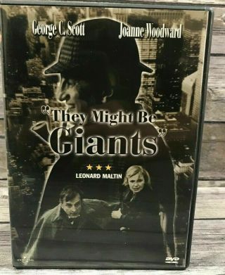 They Might Be Giants Dvd George C Scott Very Rare Oop Like $25.  00 Anchor Bay