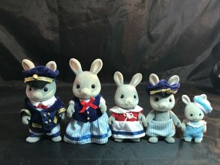 Calico Critters Sylvanian Families Celebration Sea Breeze Sailor Rabbit Family