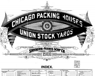 Chicago,  Illnois Sanborn Map© Shees Of Stock Yard And Packing Houses On A Cd