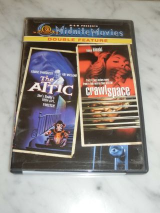 The Attic Crawlspace Dvd Midnite Movies Double Feature Mgm 2002 Rare Oop