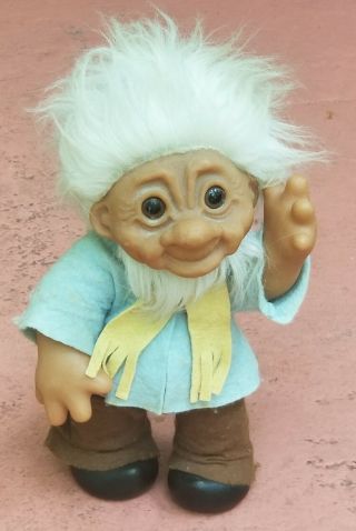 Large Rare Thomas Dam 1977 Troll Boy Doll Made In Denmark Fluffy Hair 12 "