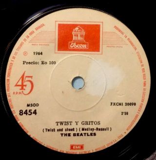 The Beatles - Chile Rare Odeon White & Red Labels 45 Rpm Twist And Shout 1970?