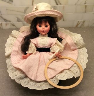 Italian Vintage Furga Doll 14” With Hoop