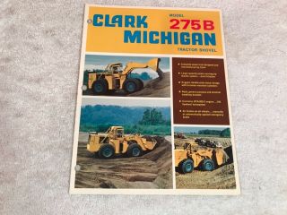 Rare Clark Michigan 275b Tractor Shovel 1975 Dealer Brochure 1977