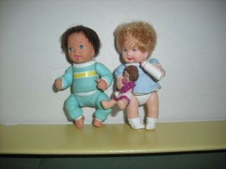 2 Vintage Jointed 3 Inch Baby Dolls So Cute