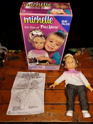 Vintage 1991 Meritus Full House Michelle Tanner Talking Doll W/ Box & Instr.