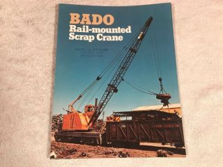 Rare 1970s Bado Rail Mounted Scrap Crane Dealer Sales Brochure
