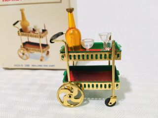 Ideal Petite Princess Dollhouse Furniture Rolling Tea Cart Vintage Mid Century