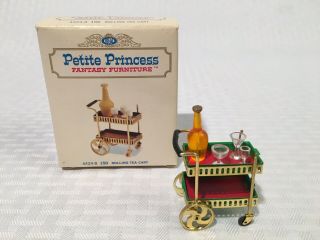 Ideal PETITE PRINCESS DOLLHOUSE FURNITURE ROLLING TEA CART Vintage Mid Century 3