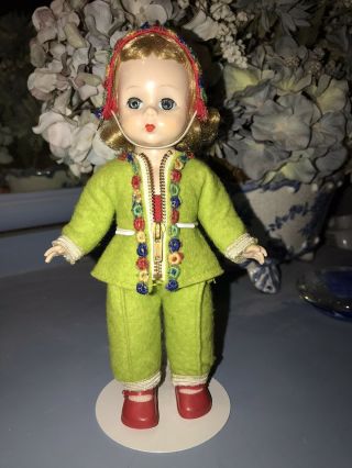 Vintage Madame Alexander - Kins Doll In Vogue Felt Ski Outfit