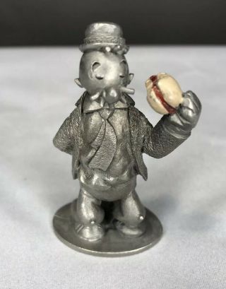 Vintage Spoontiques Wimpy Popeye Pewter Figurines - Kfs 1980 Rare