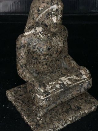 Rare Ancient Egyptian Granite Scribe - Old Kingdom (2494 - 2345 Bc)