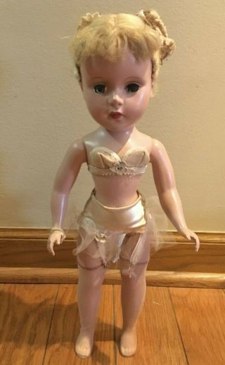 Vintage 14” American Character Sweet Hard Plastic Doll Nude 1950s