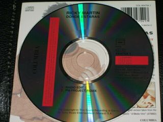 RICKY MARTIN - Donde Estaras - 2 Track RARE CD single w/ Radio Edit,  REMIX OOP 2