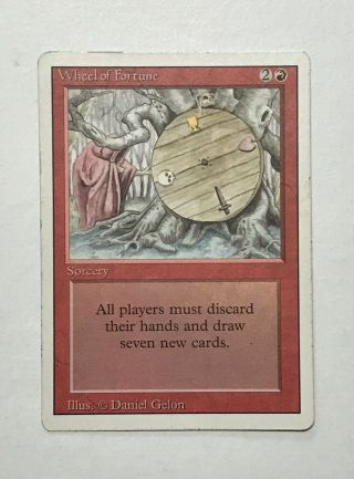 Magic The Gathering Wheel Of Fortune Red Revised 3rd Edition Mtg A Rare Played